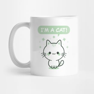 I'm A Cat! - Green Kitty Mug